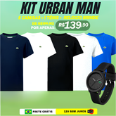 Kit Urban Man - 5 camisas + Relógio de Brinde[Promoção Limitada]