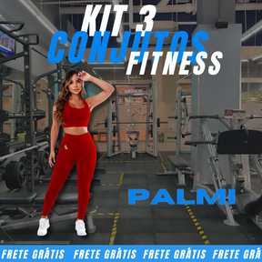 (LIQUIDAÇÃO) Kit 3 Conjuntos Lup Calça + Top Fitness