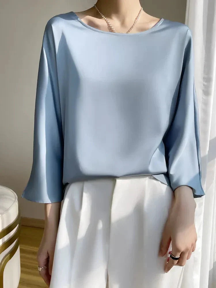 (Compre 1 Leve 5) Blusa Luiza em Cetim - Ideal para o verão