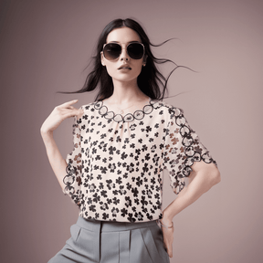 (Compre 1 Leve 5) Blusinhas Florais com Bordados em 100% Chifon - Ideal para o verão