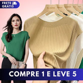 [Compre 1 Leve 5] Blusinhas Liana em Malha Viscoelástica - Ideal no Verão