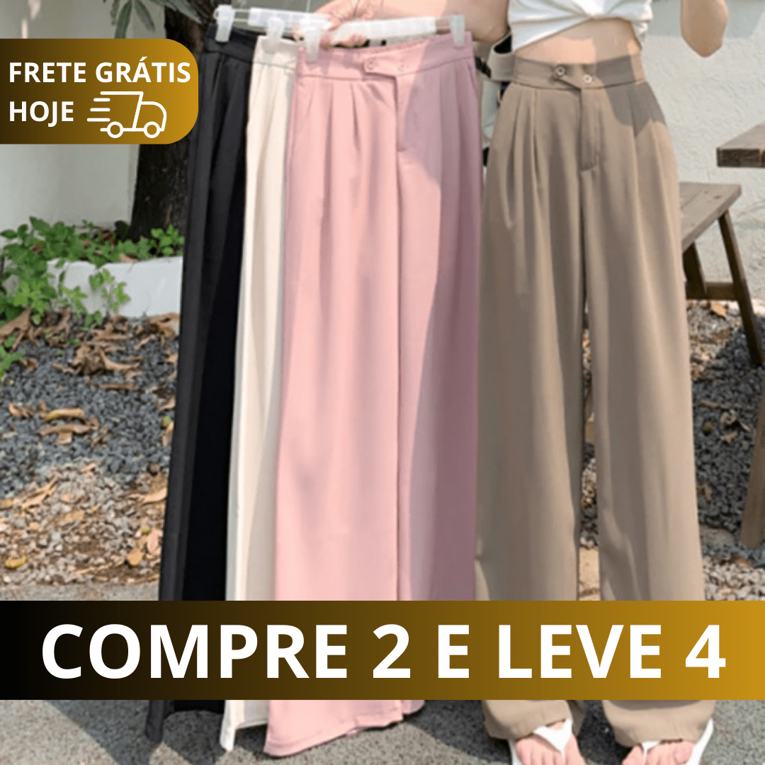 [COMPRE 2 LEVE 4] Calça Pantalona Casual - SOMENTE HOJE!